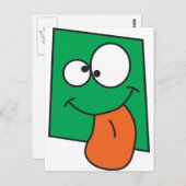 熱狂する顔 ポストカード (正面/裏面)