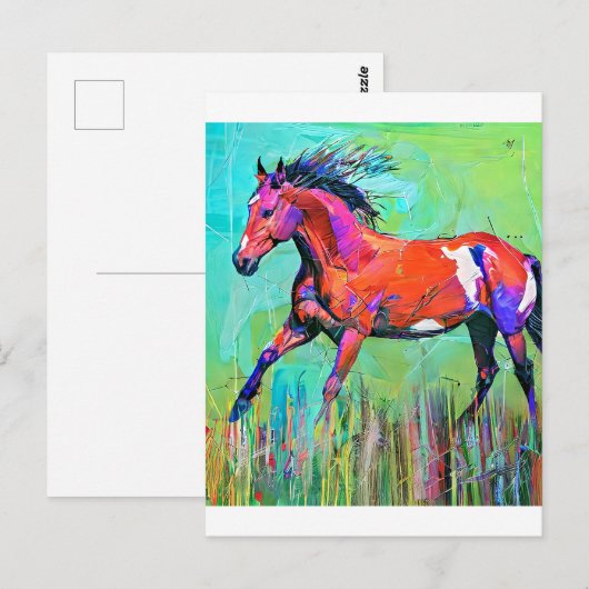 熱狂する馬 ポストカード (正面/裏面)