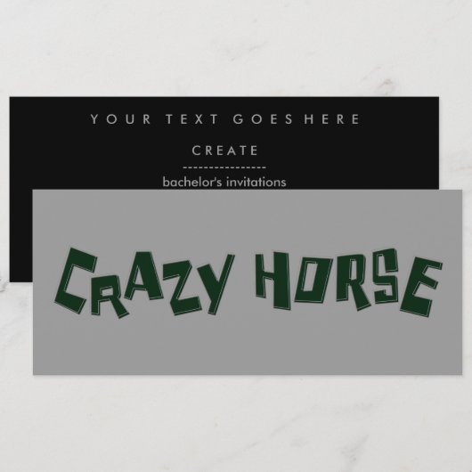 熱狂する馬 招待状 (正面/裏面)