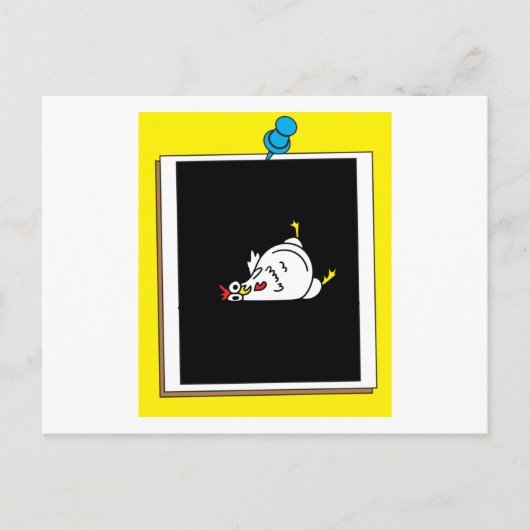 熱狂する鶏おもしろい肉 ポストカード (正面)