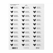 熱狂する鶏について可愛い鶏のグラフィック ラベル (フルシート)