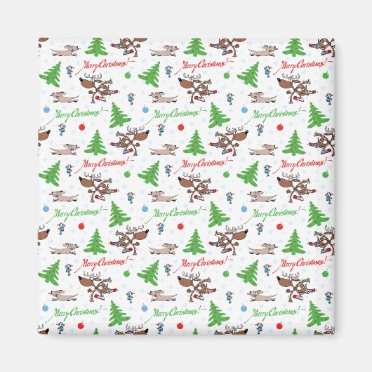 熱狂する鹿 マグネット (正面)