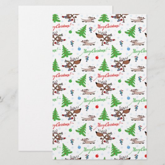 熱狂する鹿 便箋 (正面/裏面)