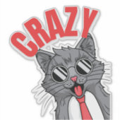 熱狂する...猫の多くの気分を探る シール (正面)