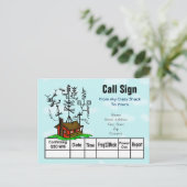 熱狂するAntena Ham Radio Shack QSLカード ポストカード (スタンド正面)