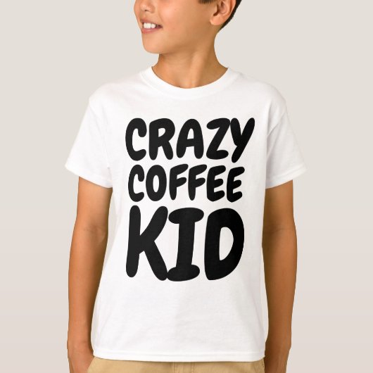 熱狂するCOFFEE KID Tシャツ、キッズ Tシャツ (正面)