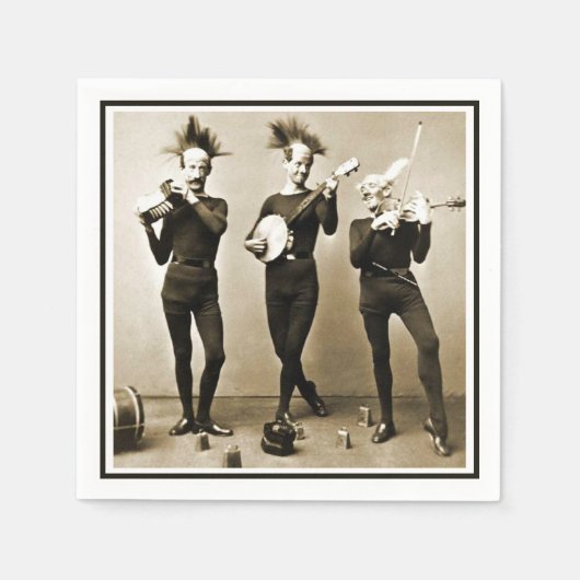 熱狂するFruitcakeミュージシャン スタンダードカクテルナプキン (正面)