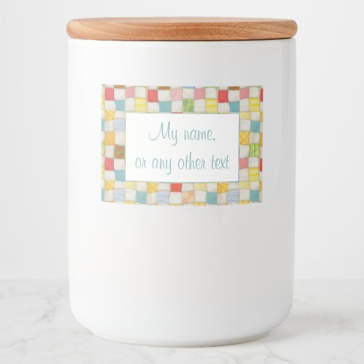 熱狂するQUILT 2"x3"ラベル/水平 フードラベル (正面)