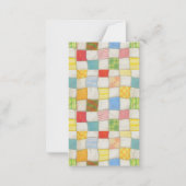 熱狂するQUILT 3.5x2フラットカード/垂直 ノートカード (正面)