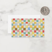 熱狂するQUILT 3.5x2フラットカード/水平 ノートカード (正面/裏面インサイチュ)