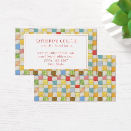 熱狂するQUILT 3.5x2名刺 (デスク)