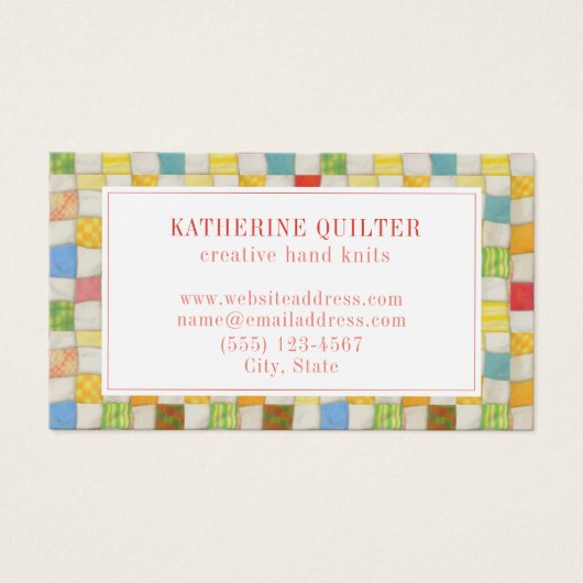 熱狂するQUILT 3.5x2名刺 (正面)