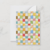 熱狂するQUILT 3.5x2.5フラットカード/垂直 ノートカード (正面)