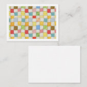 熱狂するQUILT 3.5x2.5フラットカード/白/水平 ノートカード (正面/裏面)