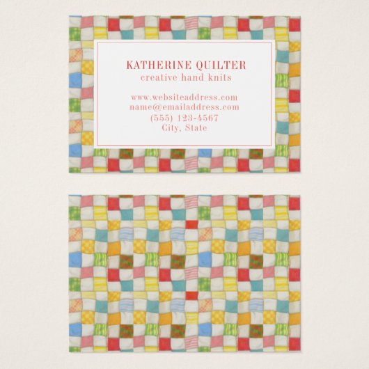 熱狂するQUILT 3.5x2.5名刺 (正面&裏面)