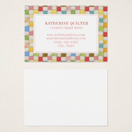 熱狂するQUILT 3.5x2.5名刺II (正面&裏面)