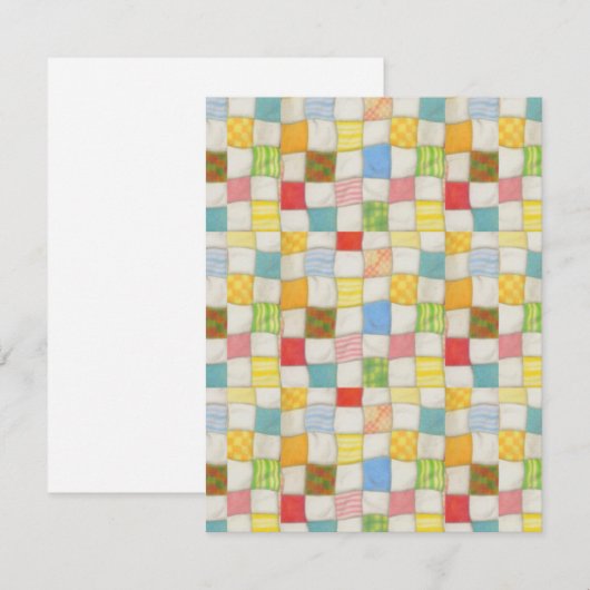 熱狂するQUILT 4.25x5.5フラットカード/垂直 カード (正面/裏面)