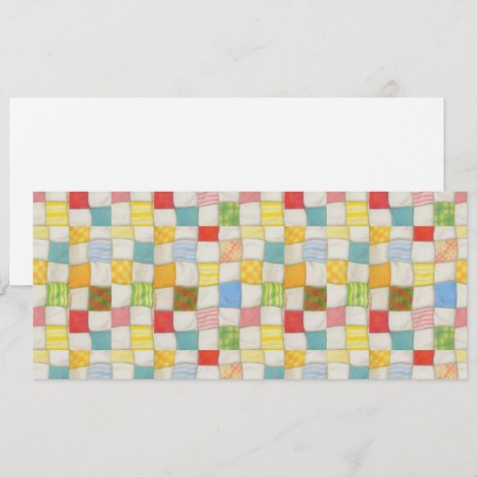 熱狂するQUILT 4x9.25フラットカード/水平 カード (正面/裏面)