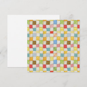 熱狂するQUILT 5.25x5.25平方フラットカード カード