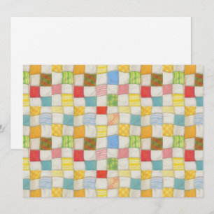 熱狂するQUILT 5.5x7.5フラットカード/水平 カード