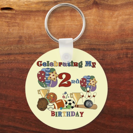 熱狂するSports 2nd誕生日Tシャツとギフト キーホルダー (正面)
