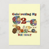 熱狂するSports 2nd誕生日Tシャツとギフト ポストカード (正面)