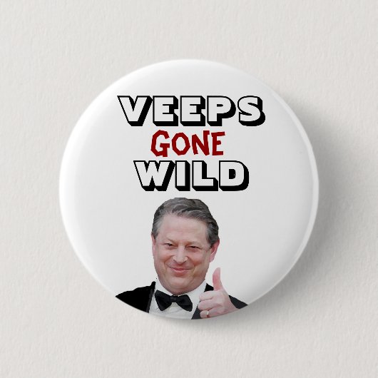 熱狂するVeeps: Al Gore 缶バッジ (正面)