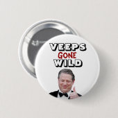 熱狂するVeeps: Al Gore 缶バッジ (正面&裏面)