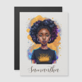 熱狂的なアフロの女性 (正面/裏面)