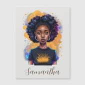 熱狂的なアフロの女性 (正面)