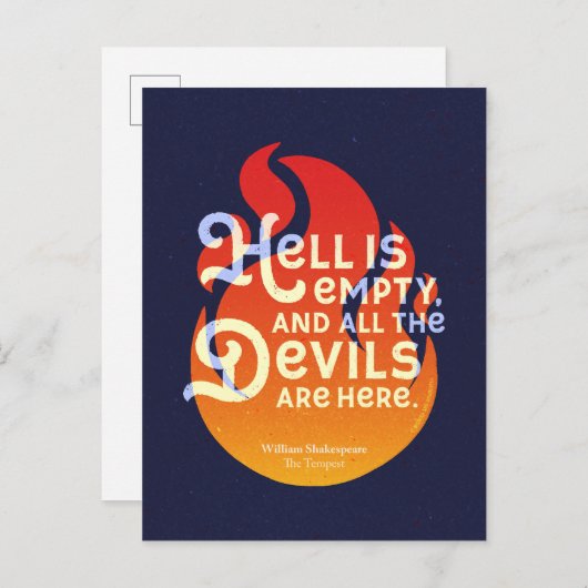 熱狂的なウィリアム·シェイクスピア·ヘルは空っぽ ポストカード (正面/裏面)