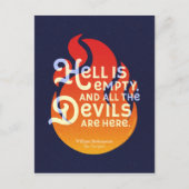 熱狂的なウィリアム·シェイクスピア·ヘルは空っぽ ポストカード (正面)