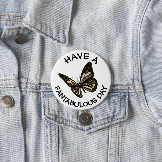 熱狂的なデイバタフライボタンを持っている 缶バッジ (インサイチュ)