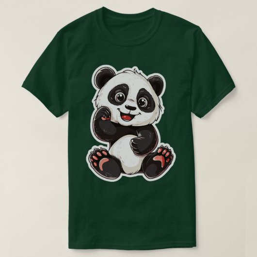 熱狂的なパンダバディステッカー2 Tシャツ (デザイン正面)