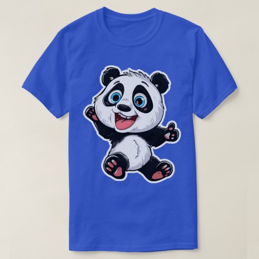 熱狂的なパンダバディステッカー3 Tシャツ (デザイン正面)