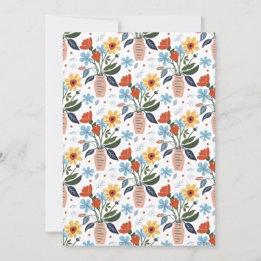 熱狂的なブロッサムジュビリー誕生日 招待状 (裏面)