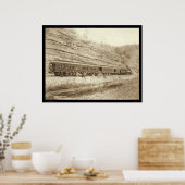 熱狂的な春に近い列車外の人々SD 1891 ポスター (キッチン)