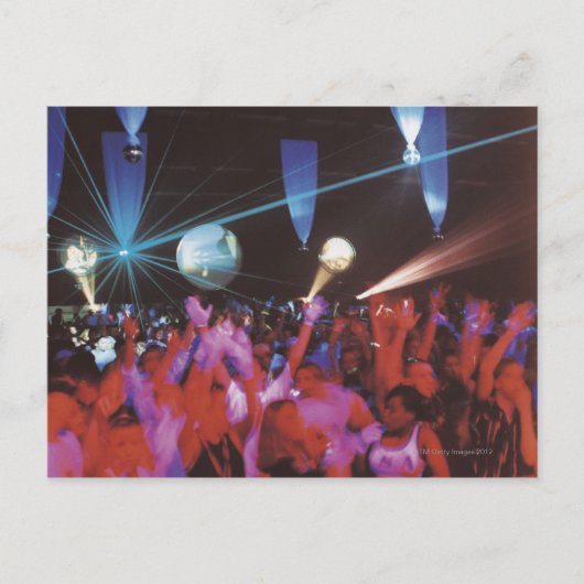 熱狂的な群衆踊り ポストカード (正面)