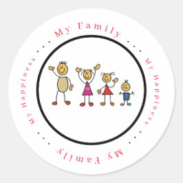 熱狂的に笑う小さな恐竜 ラウンドシール