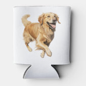 熱狂的ゴールデンレトリバーの遊び時間 – ダイナミックな犬 缶クーラー (正面)