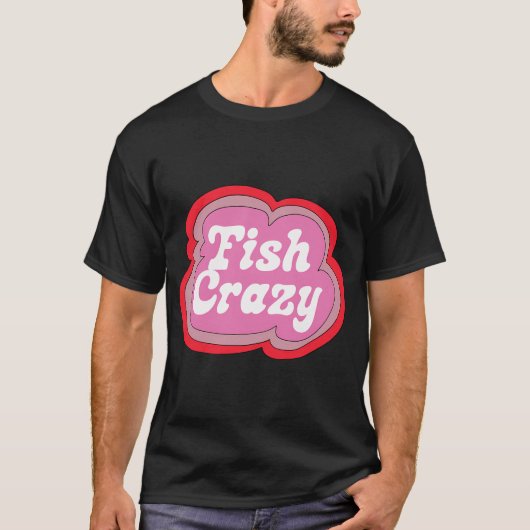 熱狂的フィッシュ (黄色に紫) Tシャツ (正面)