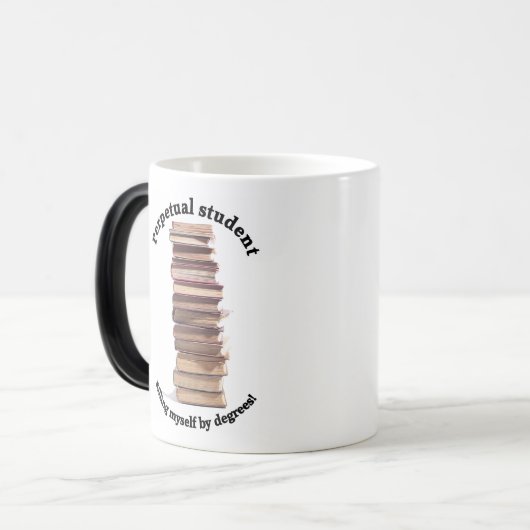 熱的にマグを変形させている永遠学生 モーフィングマグカップ (正面左)