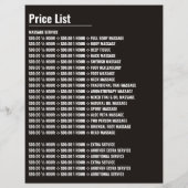 熱石マッサージ、マッサージセラピーマッサージ店 チラシ (裏面)