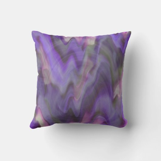 熱紫色の波 クッション (裏面)