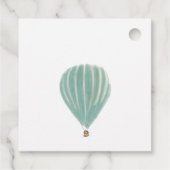 熱色彩の鮮やか気気球カスタムウェディング フェイバータグ (裏面)