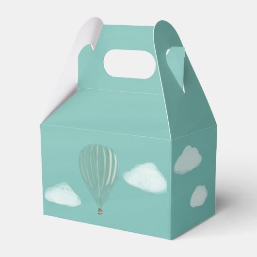 熱色彩の鮮やか気気球カスタムウェディング フェイバーボックス (裏面サイド)