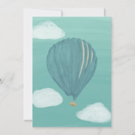 熱色彩の鮮やか気気球カスタムウェディング 招待状 (裏面)