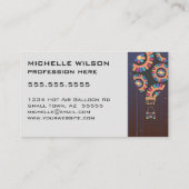 熱芸術的気球ユニーク 名刺 (裏面)