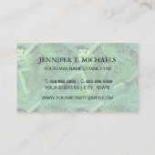 熱葉帯ヤシの木|名前の追加 名刺 (裏面)