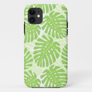 熱葉帯植物-モンステラ型 iPhone 11 ケース